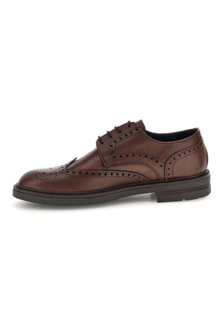 Braune Schnürschuhe aus echtem Leder von Pittarello, Modell Focus 224
