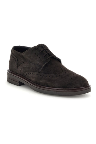 Dunkelbraune Schnürschuhe aus echtem Leder von Pittarello, Modell Focus 224
