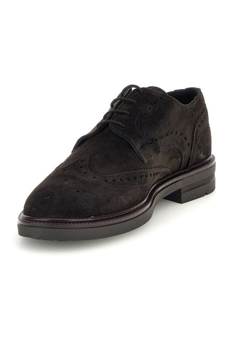 Dunkelbraune Schnürschuhe aus echtem Leder von Pittarello, Modell Focus 224