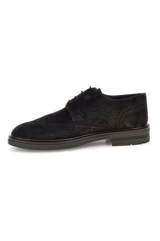 Dunkelbraune Schnürschuhe aus echtem Leder von Pittarello, Modell Focus 224