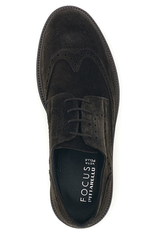 Dunkelbraune Schnürschuhe aus echtem Leder von Pittarello, Modell Focus 224