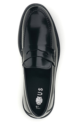 Schwarze Ledermokassins „Made in Italy“ von Pittarello, Modell Focus 102