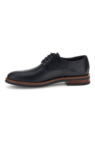 Scarpe stringate nere in vera pelle Made in Italy Pittarello 600