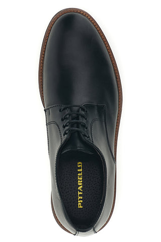 Scarpe stringate nere in vera pelle Made in Italy Pittarello 600