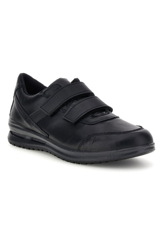 Schwarze Lederschuhe mit Riemchen von Marco Brandi 29