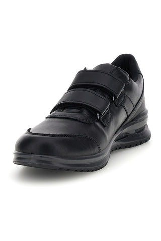 Schwarze Lederschuhe mit Riemchen von Marco Brandi 29