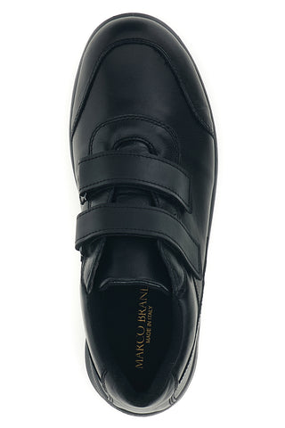 Schwarze Lederschuhe mit Riemchen von Marco Brandi 29
