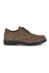 Taupefarbene Schnürschuhe aus Leder mit Pittarello-Schnürsenkeln 1261