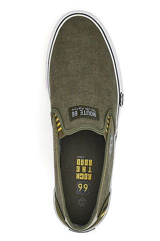 Route 66 Slip-on-Sneaker 21808 Militärgrün
