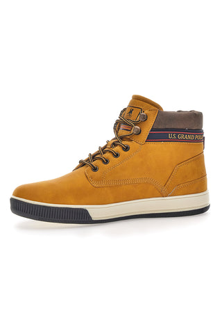 Ockerfarbene US Grand Polo Discovery Mid Sneakers