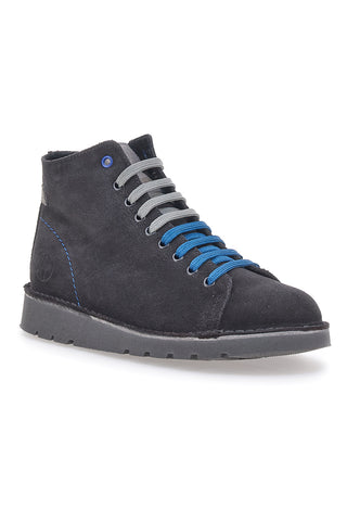 Scarpe Stringate Alte Grigie In Pelle Scamosciata Pittarello Tierra 1280