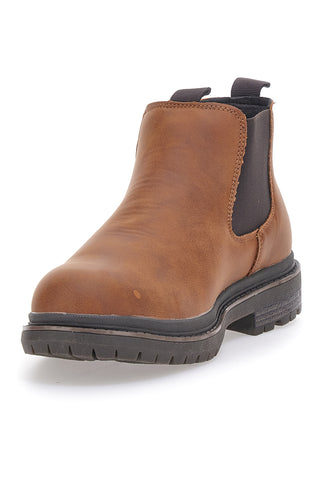 Braune Harvard-Stiefeletten mit Baumwollgürtel der Beatles