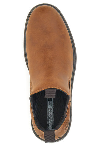 Braune Harvard-Stiefeletten mit Baumwollgürtel der Beatles