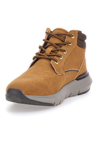 Ockerfarbene Amsterdam-Schnürschuhe mit Baumwollgürtel