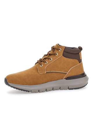 Ockerfarbene Amsterdam-Schnürschuhe mit Baumwollgürtel