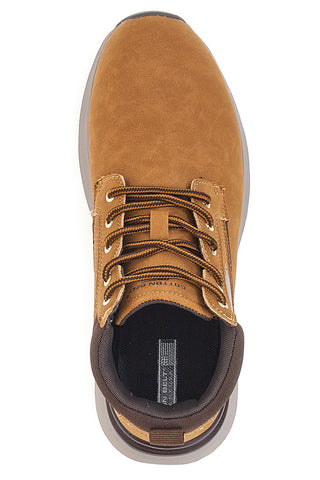 Ockerfarbene Amsterdam-Schnürschuhe mit Baumwollgürtel