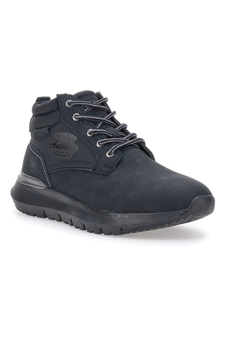 Schwarze Amsterdam-Sneaker mit Baumwollgürtel