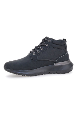 Schwarze Amsterdam-Sneaker mit Baumwollgürtel
