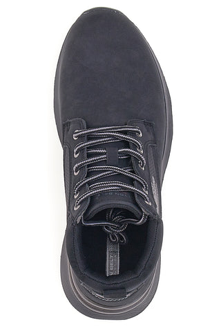 Schwarze Amsterdam-Sneaker mit Baumwollgürtel