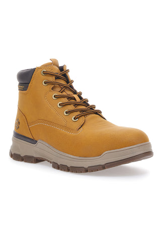 Ockerfarbener Nijmegen-Stiefel mit Baumwollgürtel