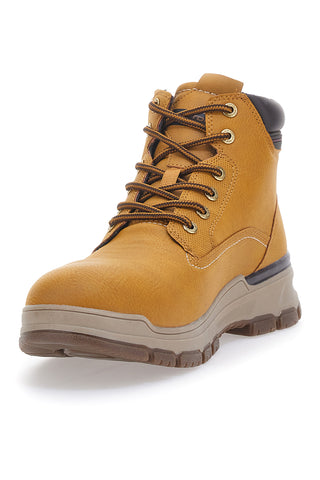 Ockerfarbener Nijmegen-Stiefel mit Baumwollgürtel