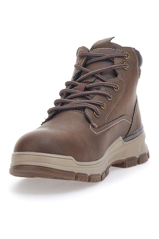 Brauner Nijmegen-Stiefel mit Baumwollgürtel