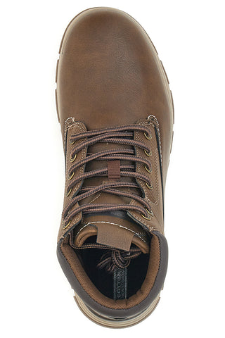 Brauner Nijmegen-Stiefel mit Baumwollgürtel