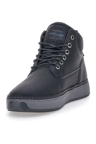 Scarpe Stringate Alte Nere Jhoes Land 324130