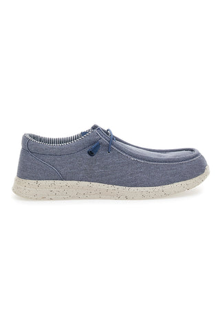 Blaue Slipper aus Sevenoaks-Stoff 1147