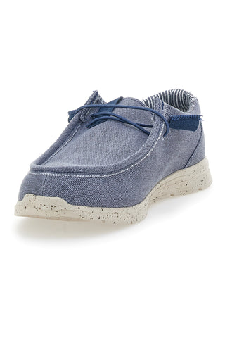 Blaue Slipper aus Sevenoaks-Stoff 1147