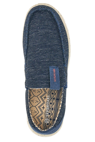 Sevenoaks Blaue Canvas-Mokassins 6909