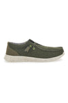 Grüne Slipper aus Sevenoaks-Stoff 1118