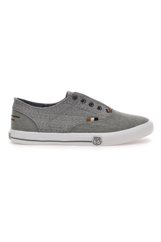Graue Sneakers ohne Schnürsenkel Route 66 01819