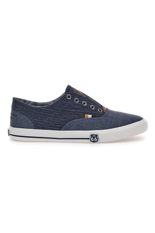 Blaue Jeans-Slip-On-Sneaker ohne Schnürsenkel Route 66 01819