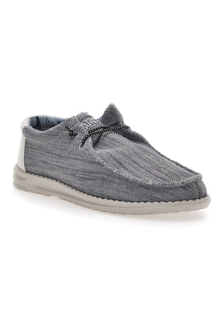 Route 66 Graue Canvas-Mokassins 41815