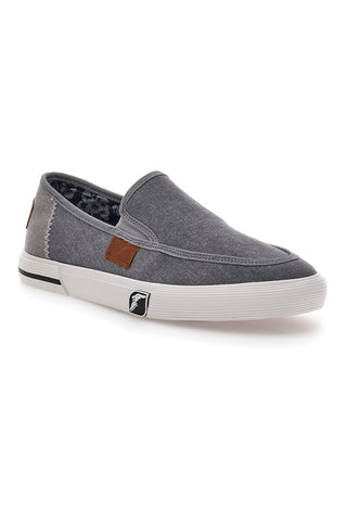 Graue Slip-On-Sneaker aus Goodyear-Canvas 41037