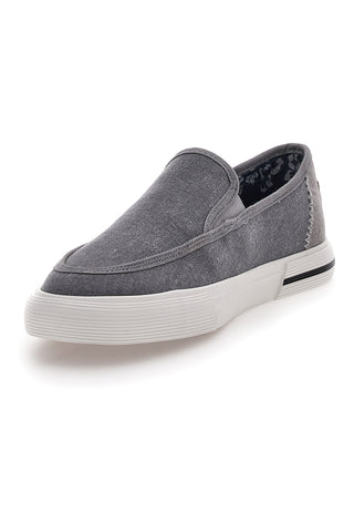 Graue Slip-On-Sneaker aus Goodyear-Canvas 41037