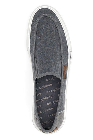 Graue Slip-On-Sneaker aus Goodyear-Canvas 41037
