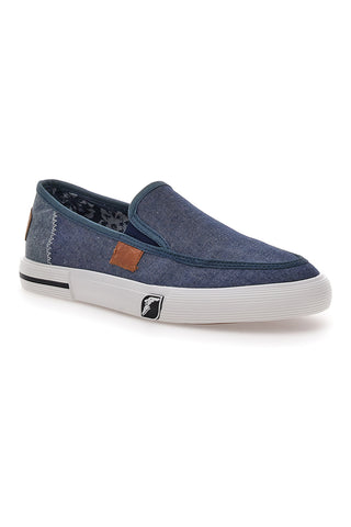 Blaue Slip-On-Sneaker aus Goodyear Canvas 41037