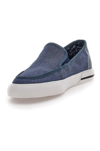 Blaue Slip-On-Sneaker aus Goodyear Canvas 41037