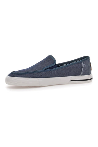Blaue Slip-On-Sneaker aus Goodyear Canvas 41037