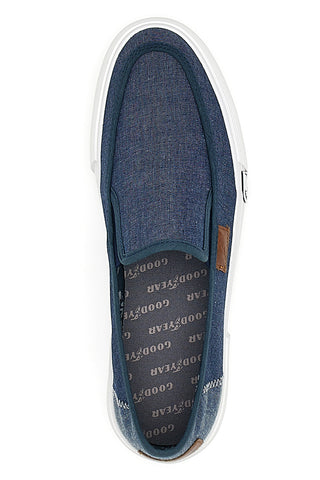 Blaue Slip-On-Sneaker aus Goodyear Canvas 41037