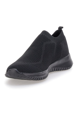 Schwarze Slip-On-Mesh-Sneaker W Max 400
