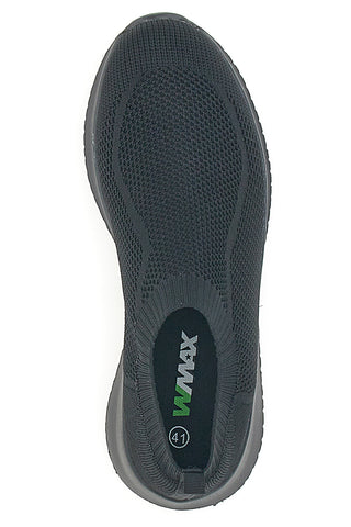 Schwarze Slip-On-Mesh-Sneaker W Max 400