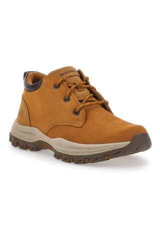 Braune Schnürschuhe mit SKECHERS KNOWLSON RAMHURST Obermaterial aus Leder