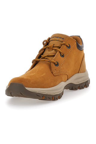 Braune Schnürschuhe mit SKECHERS KNOWLSON RAMHURST Obermaterial aus Leder