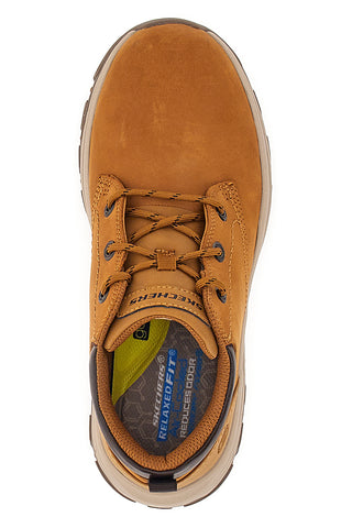 Braune Schnürschuhe mit SKECHERS KNOWLSON RAMHURST Obermaterial aus Leder