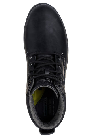 Schwarze Stiefeletten mit wasserdichten Schnürsenkeln SKECHERS GARLAN-DENO