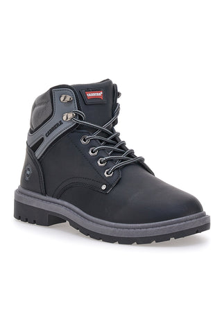 Schwarze Stiefel mit grauen Details und Kordelschnürsenkeln Carrera Cam75905