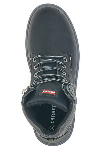 Schwarze Stiefel mit grauen Details und Kordelschnürsenkeln Carrera Cam75905